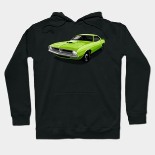 1970 Plymouth Barracuda in Lime Light Hoodie